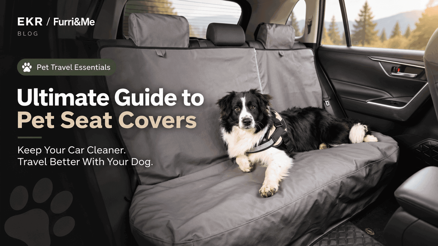 Dog resting on a gray rear car seat cover for a pet seat cover buying guide focused on fit, protection and everyday travel