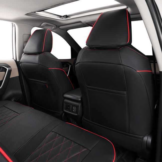 Custom IGGEE Faux Leather Front Seat Covers For Hyundai Santa Fe - 13 Colors - USA Made