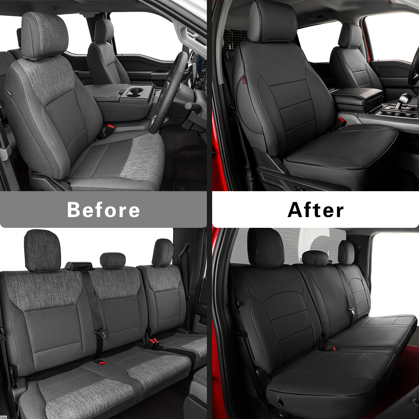 Ford F-150/250/350 Custom-fit Premium Leatherette Seat Covers