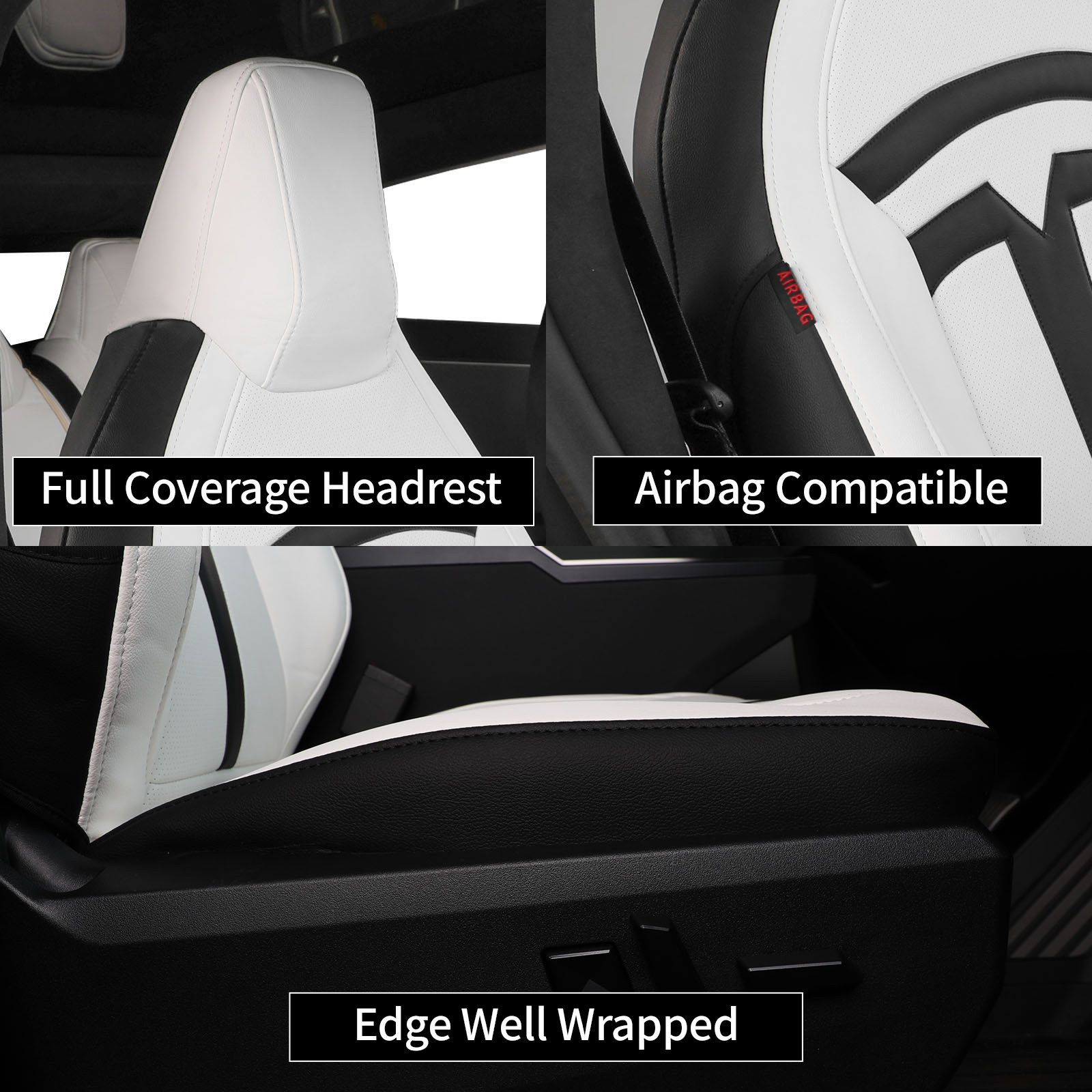 Tesla Cybertruck Custom-fit Premium Leatherette Seat Covers