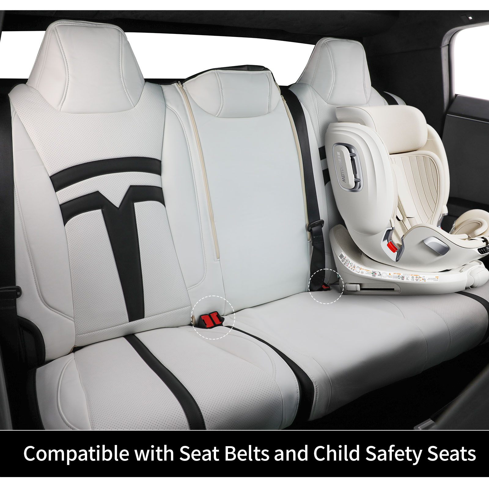 Tesla Cybertruck Custom-fit Premium Leatherette Seat Covers