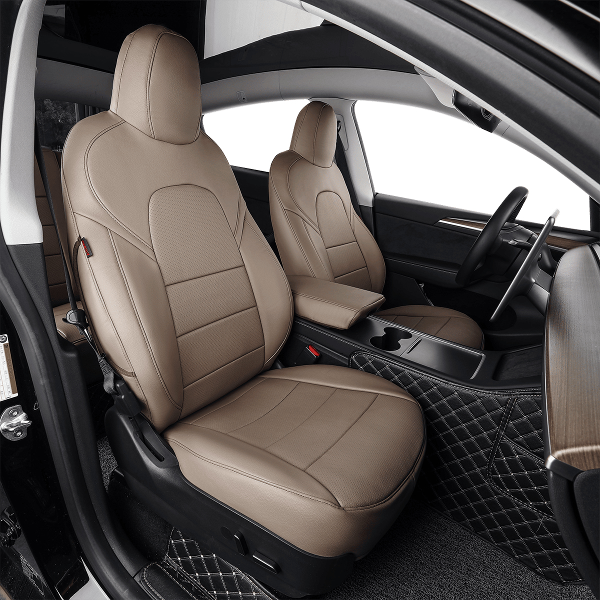 Tesla Model Y Custom-fit Premium Leatherette Seat Covers
