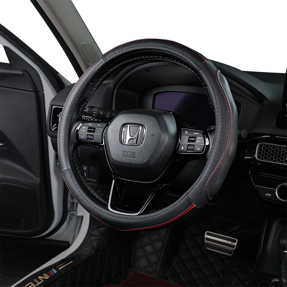 Genuine Leather Steering Wheel Cover