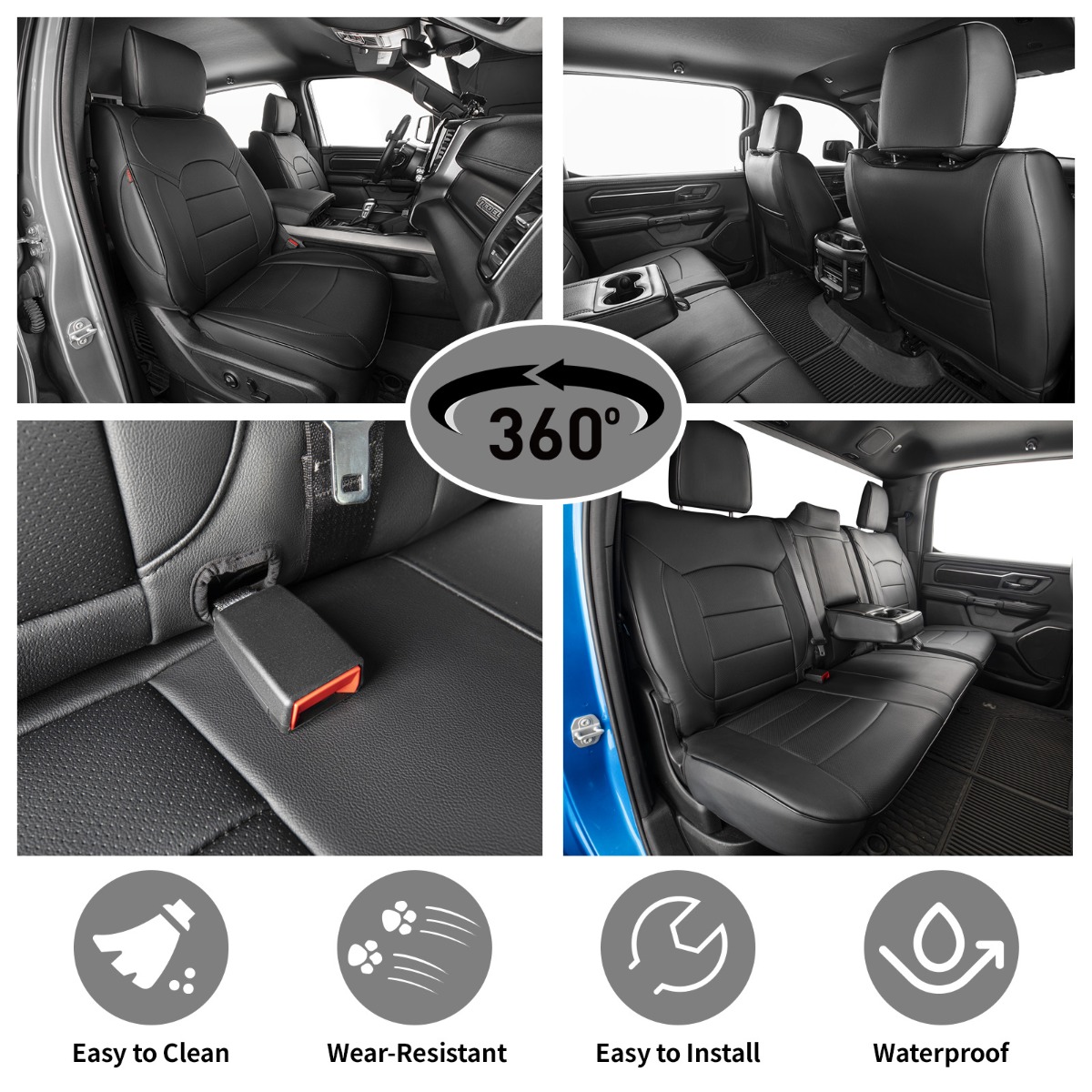 GMC Canyon Custom-fit Premium Leatherette Seat Covers