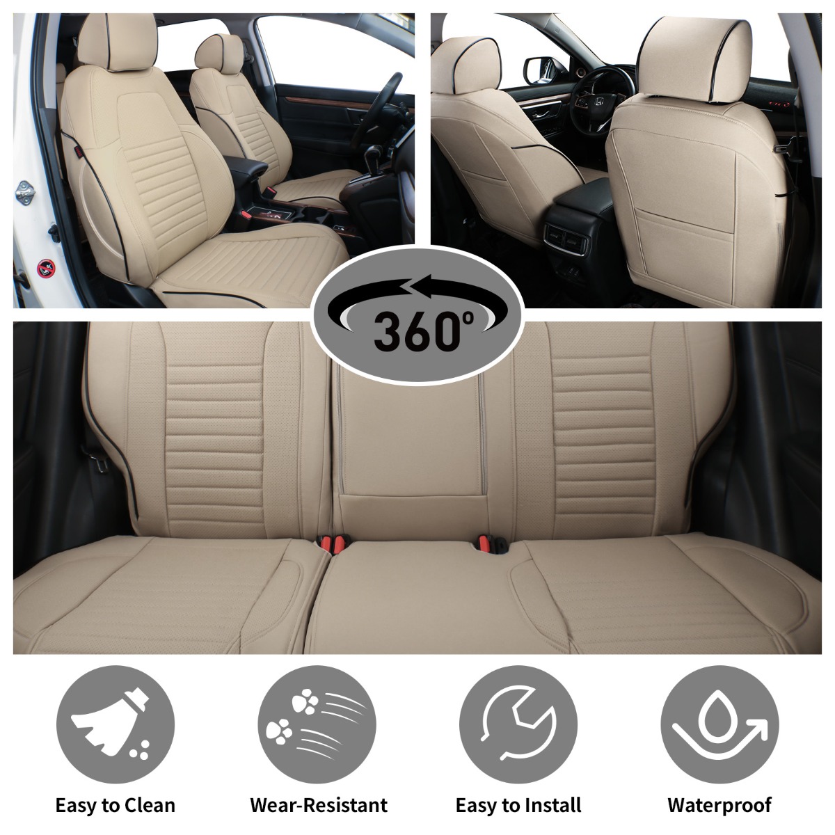 Honda CR-V Custom-fit Premium Leatherette Seat Covers