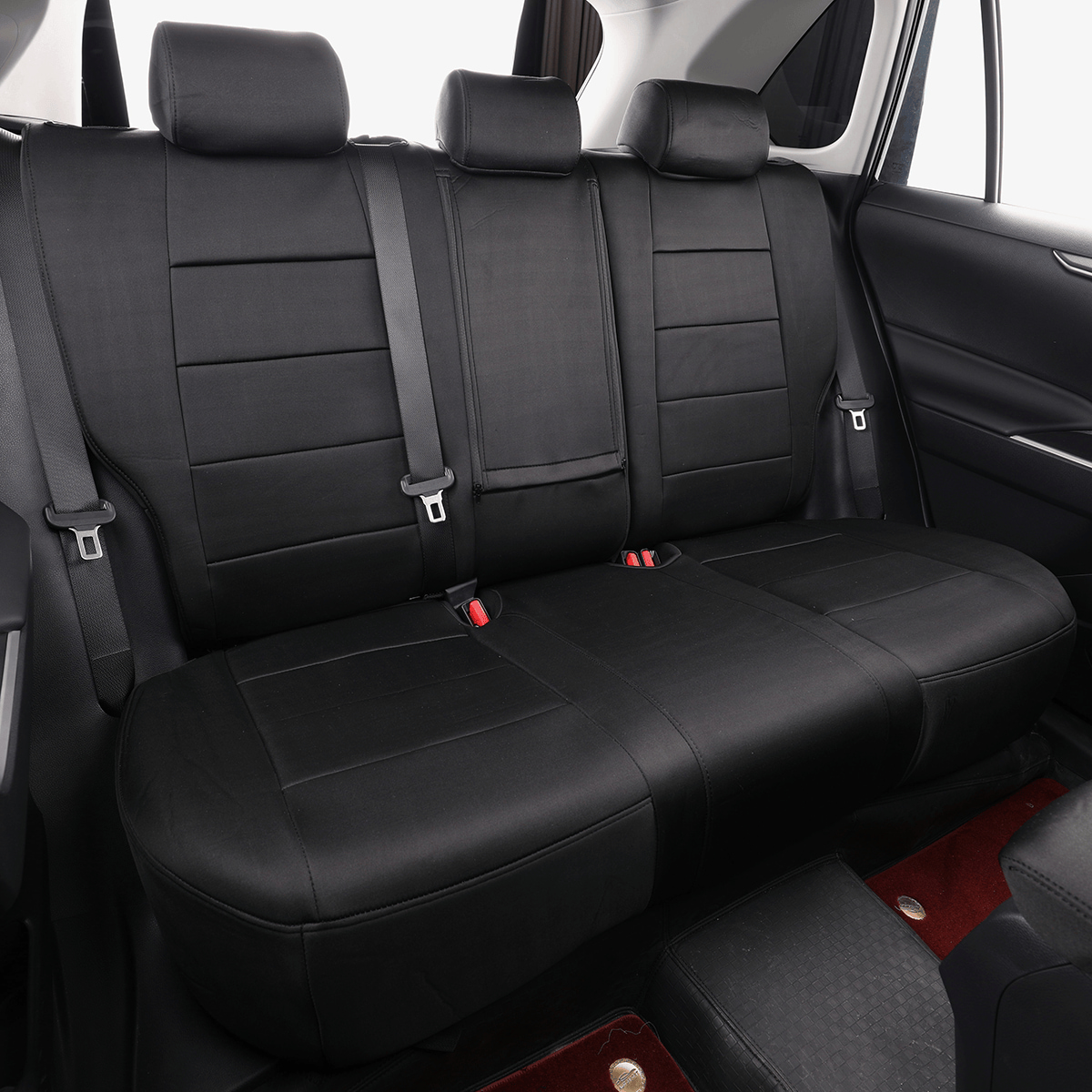 EKR Custom Neoprene Seat Covers - Toyota RAV4-FT9138 - Front & Rear Rows-Neoprene - Black | 2019-2025 Toyota RAV4 LE/Limited/XLE/XLE Premium