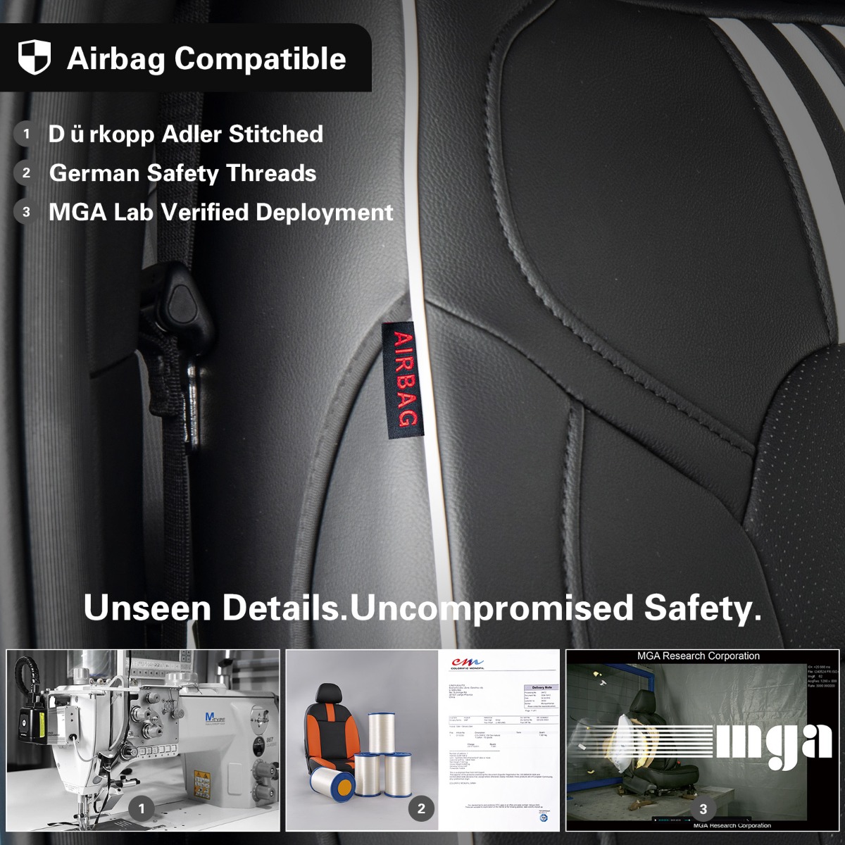 RAM 1500/2500/3500 Trucks Custom-fit Premium Leatherette Seat Covers