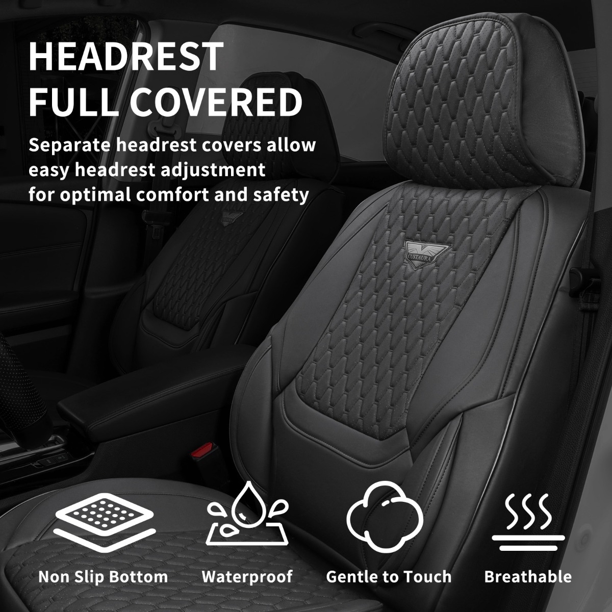 Semi-Custom Fit Premium Leatherette Seat Covers