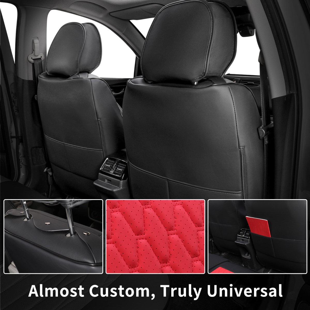 Semi-Custom Fit Luxury Leatherette Seat Covers