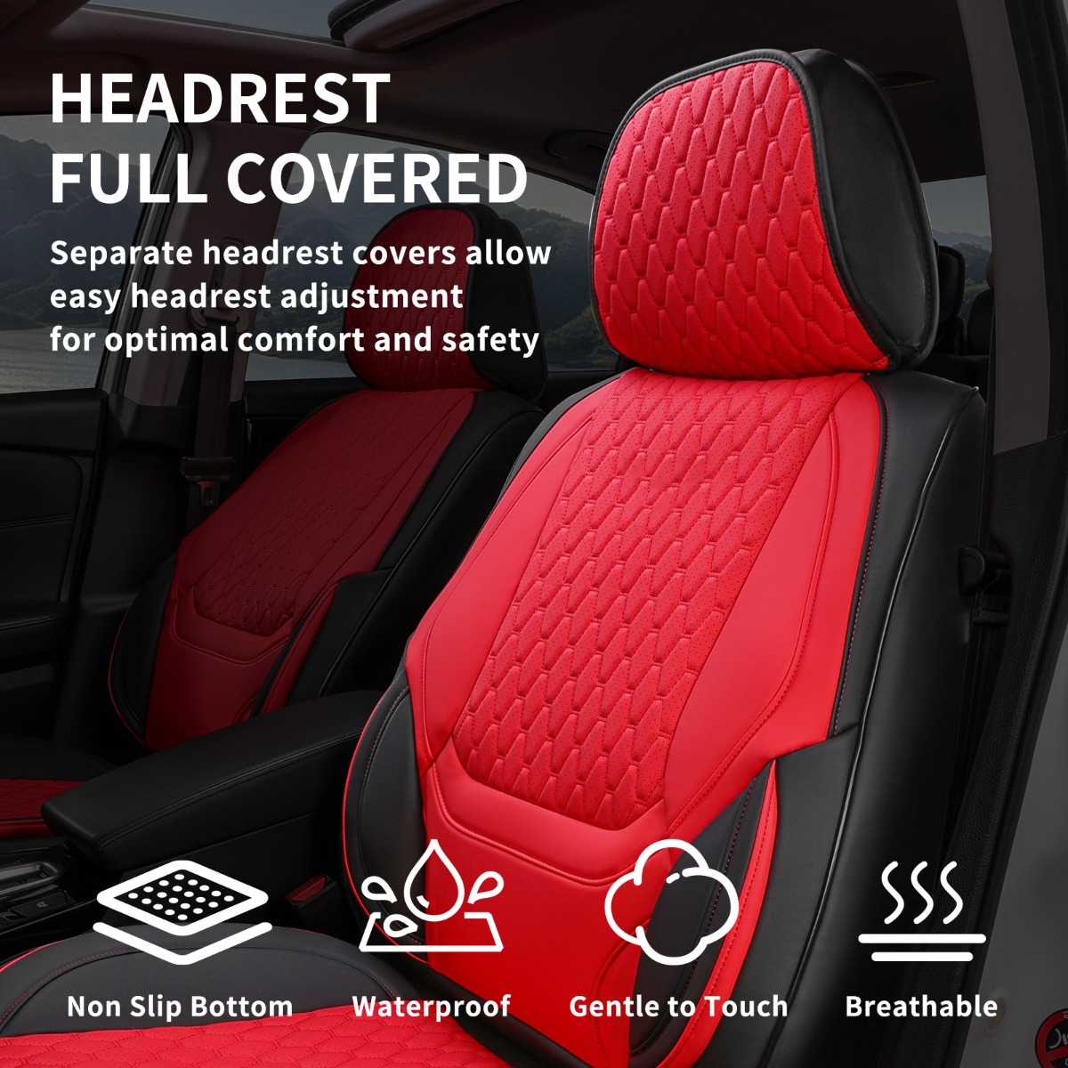 Semi-Custom Fit Luxury Leatherette Seat Covers