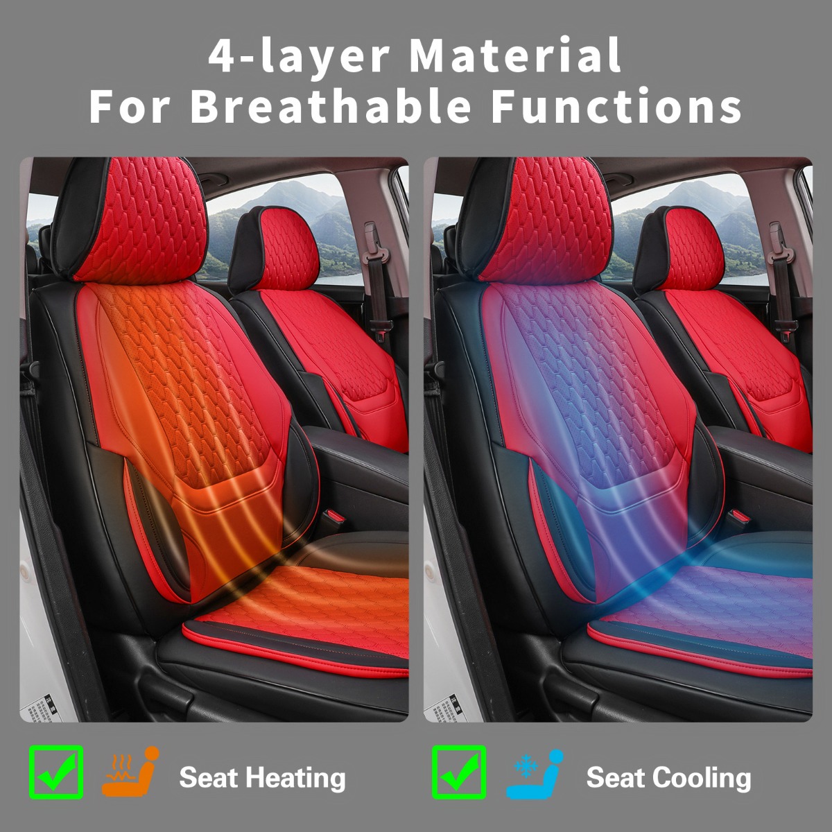 Semi-Custom Fit Luxury Leatherette Seat Covers
