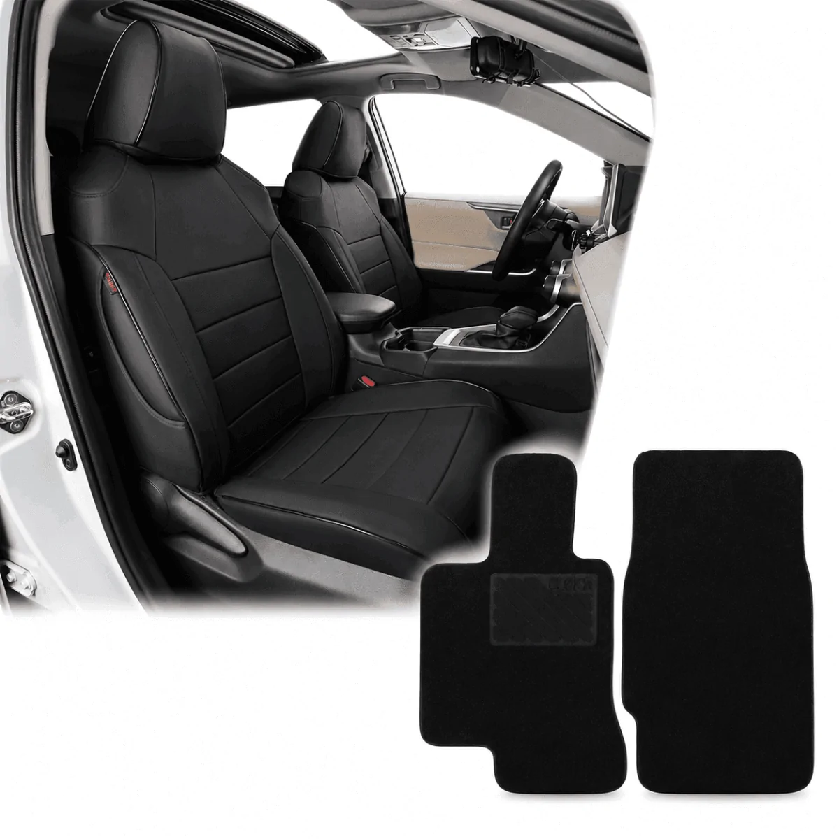 RAV4 LE / XLE / XLE Premium / Limited seat cover and universal floor mat bundle