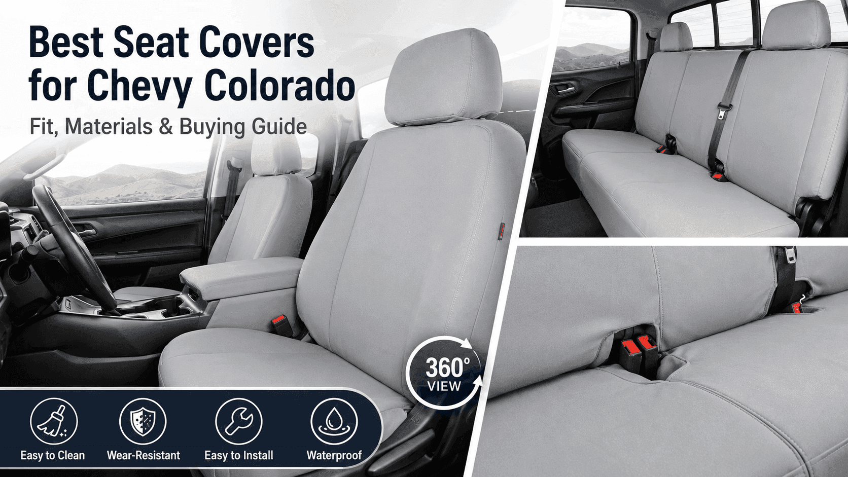 Chevy Colorado custom-fit seat covers for daily driving, work, outdoor use, and different seat configurations